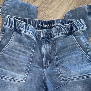 American Eagle Light Blue Denim Joggers